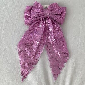 Sparkling Pink Sequin Hair Bow